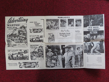 BULLET FOR BILLY THE KID UNCUT A.D.P INTERNATIONAL FOLDED PRESS BOOK SANDS 1963