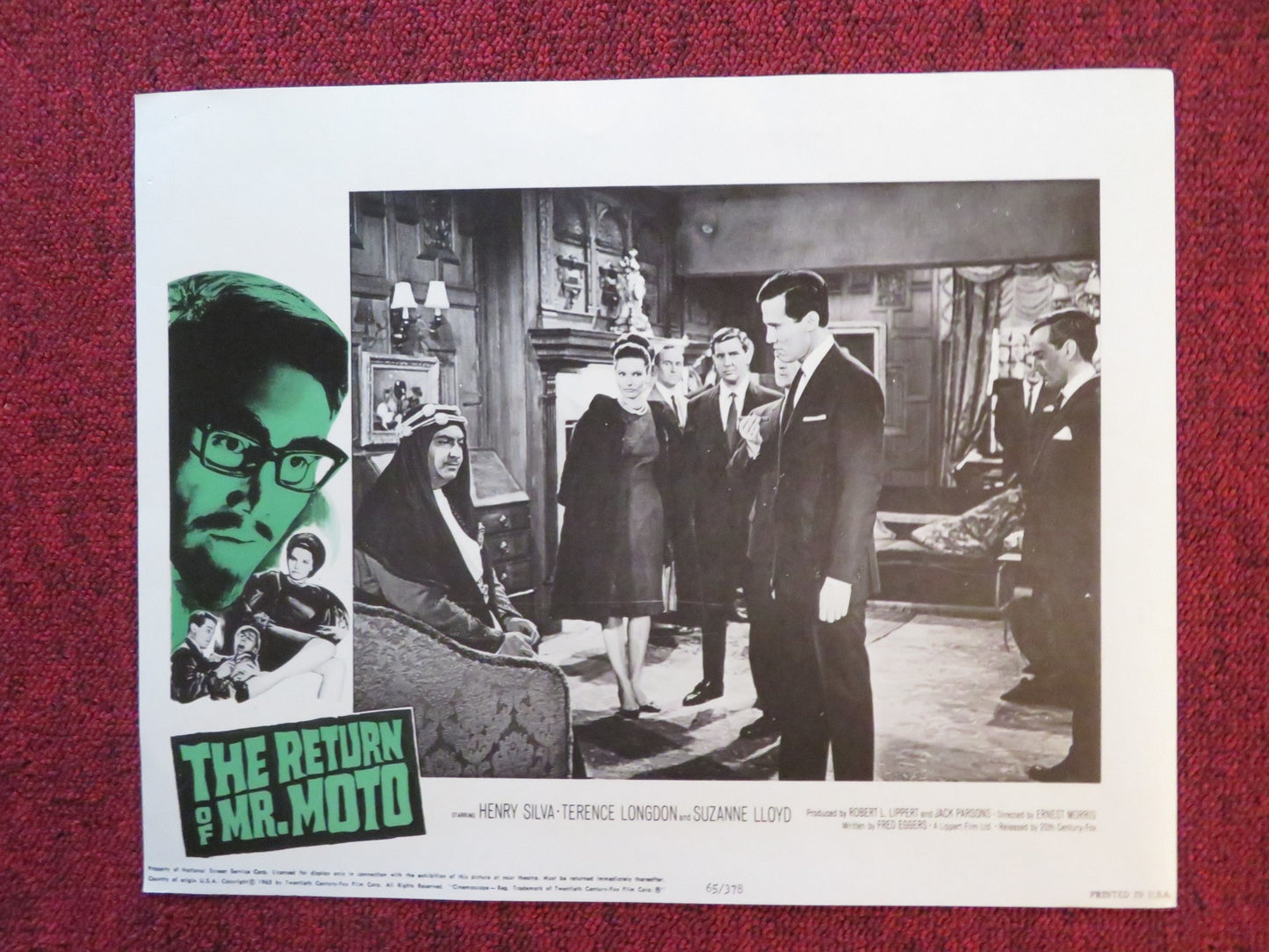 THE RETURN OF MR. MOTO US LOBBY CARD FULL SET HENRY SILVA TERENCE LONGDON 1965