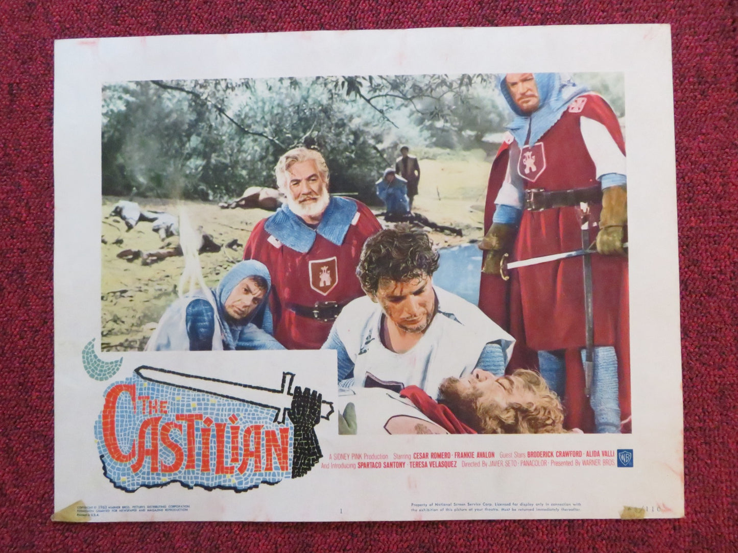 THE CASTILIAN US LOBBY CARD FULL SET CESAR ROMERO FRANKIE AVALON 1963