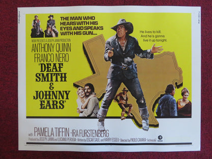 DEAF SMITH & JOHNNY EARS US HALF SHEET (22"x 28") POSTER ANTHONY QUINN NERO 1973