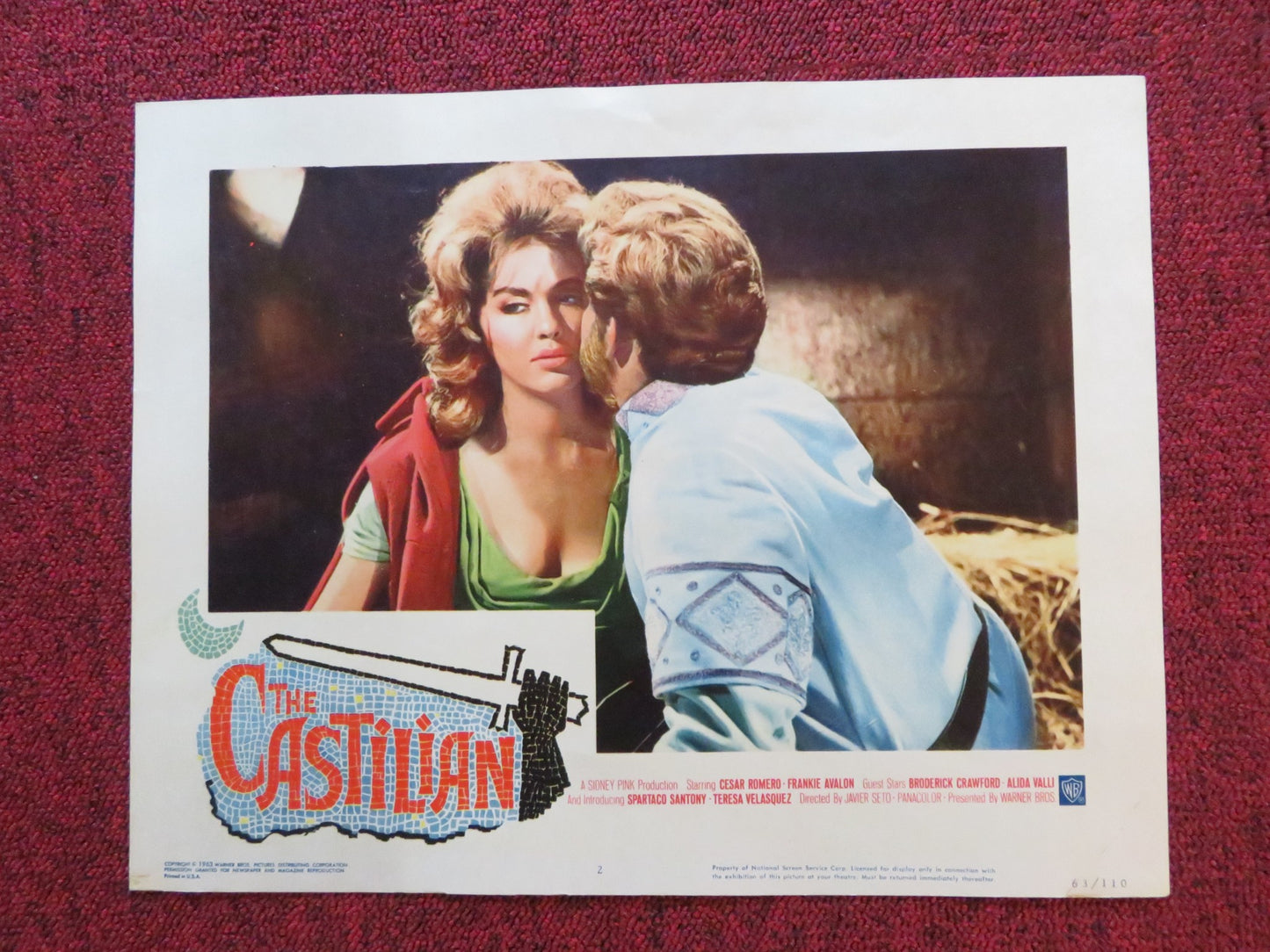 THE CASTILIAN US LOBBY CARD FULL SET CESAR ROMERO FRANKIE AVALON 1963