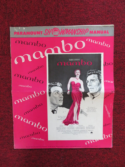 MAMBO UNCUT PARAMOUNT FOLDED PRESS BOOK SILVANA MANGANO VITTORIO GASSMAN 1954