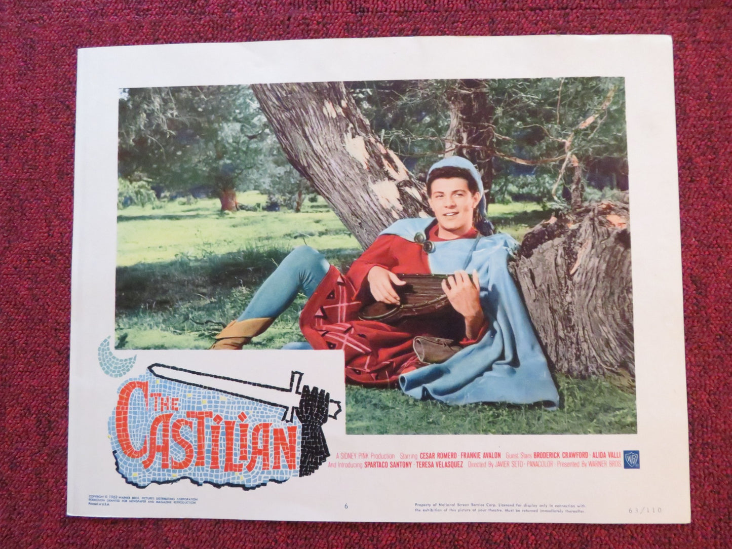 THE CASTILIAN US LOBBY CARD FULL SET CESAR ROMERO FRANKIE AVALON 1963