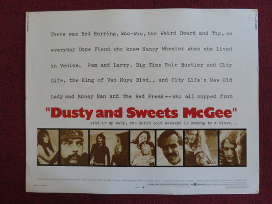 DUSTY AND SWEETS MCGEE US HALF SHEET (22"x 28") POSTER CLIFTON TIP FREDELL 1971