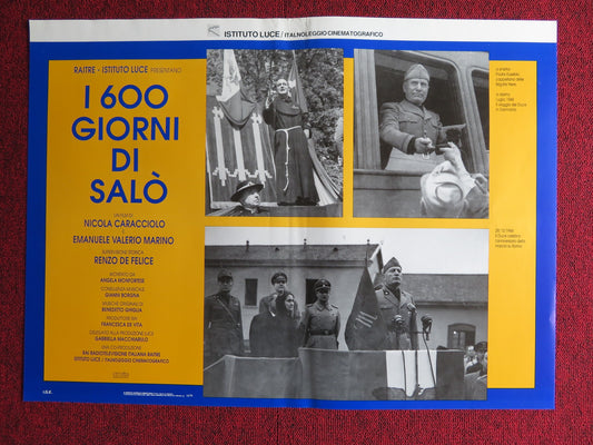 I 600 GIORNI DI SALO - F ITALIAN FOTOBUSTA POSTER ORESTE RIZZINI D CARRETTA 1991