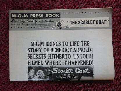 THE SCARLET COAT UNCUT M.G.M FOLDED PRESS BOOK CORNEL WILDE MICHAEL WILDING 1955