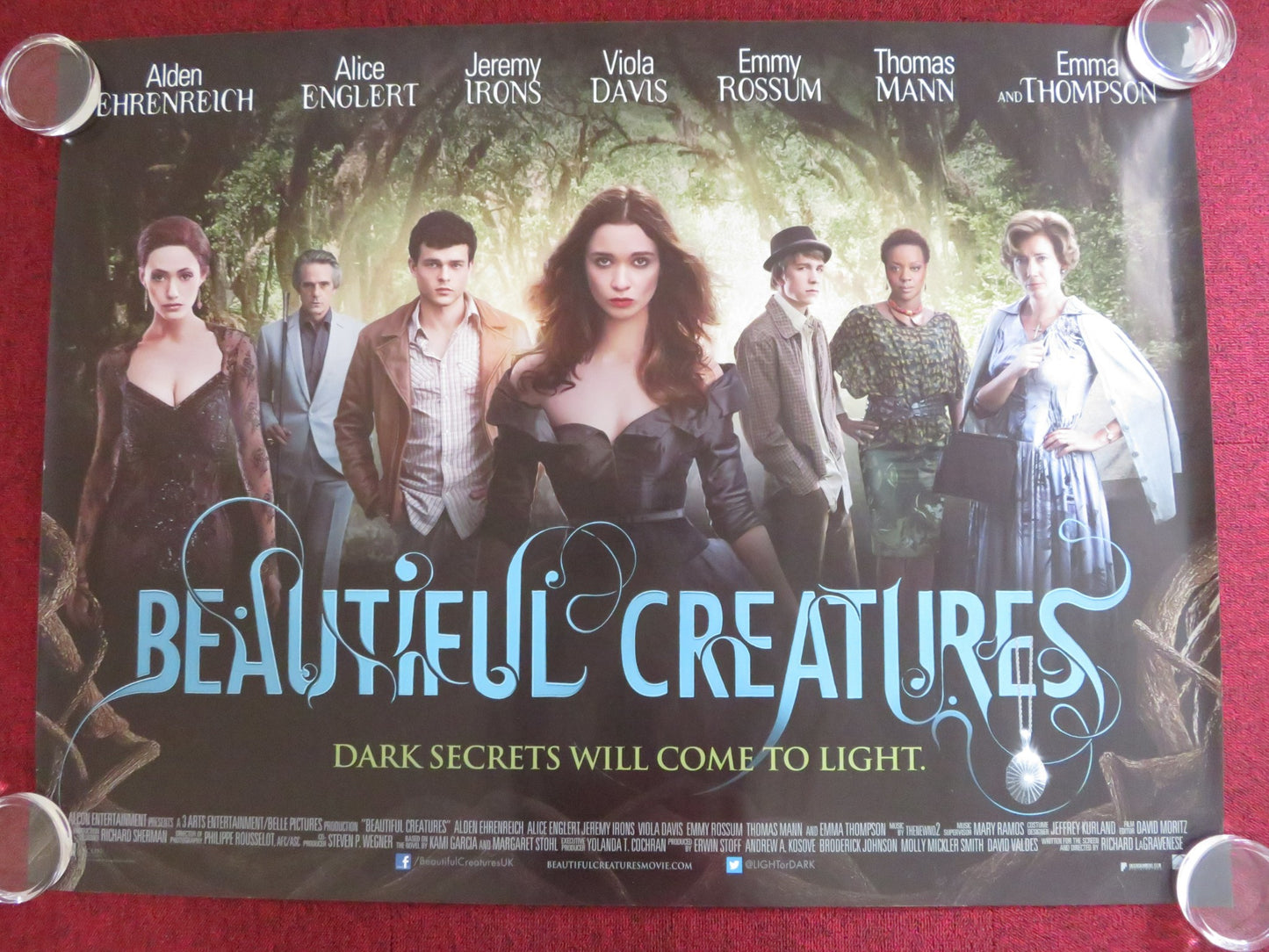 BEAUTIFUL CREATURES QUAD (30"x 40") ROLLED POSTER ALICE ENGLERT E. THOMPSON 2013