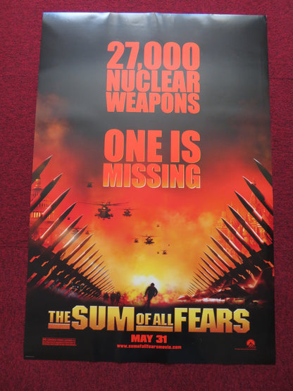 THE SUM OF ALL FEARS US ONE SHEET ROLLED POSTER BEN AFFLECK MORGAN FREEMAN 2002