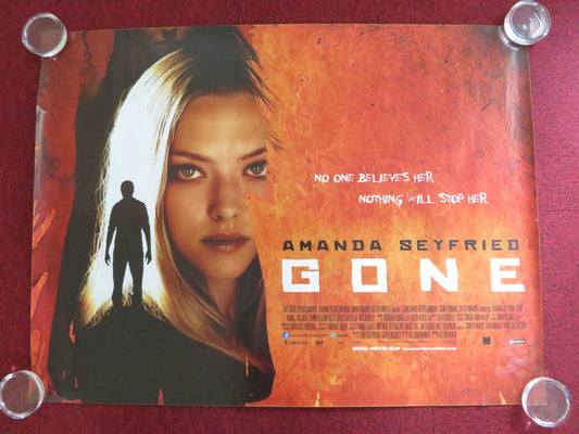 GONE QUAD (30"x 40") ROLLED POSTER AMANDA SEYFRIED DANIEL SUNJATA 2012