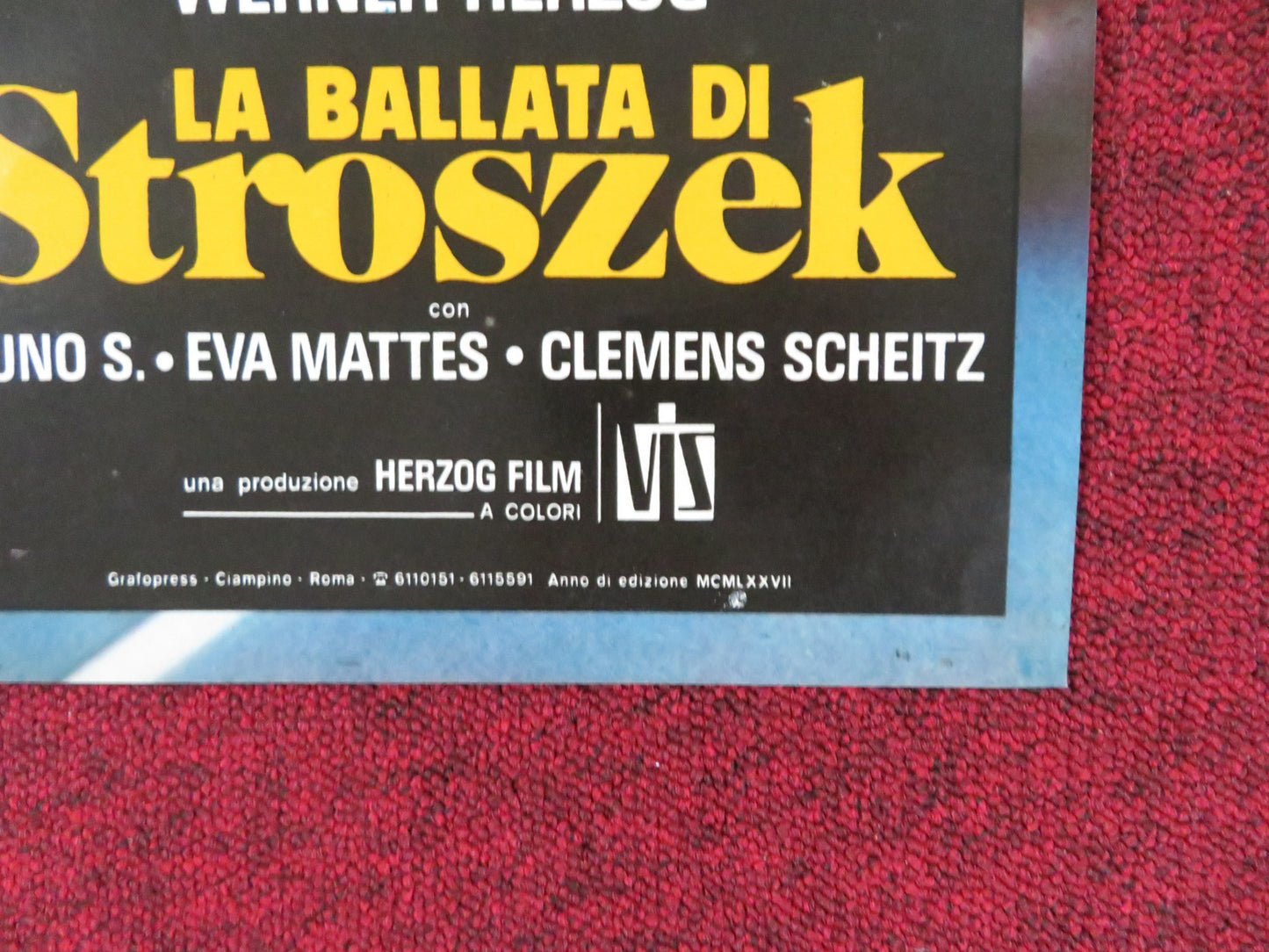 STROSZEK - B ITALIAN FOTOBUSTA POSTER BRUNO S. EVA MATTES 1977