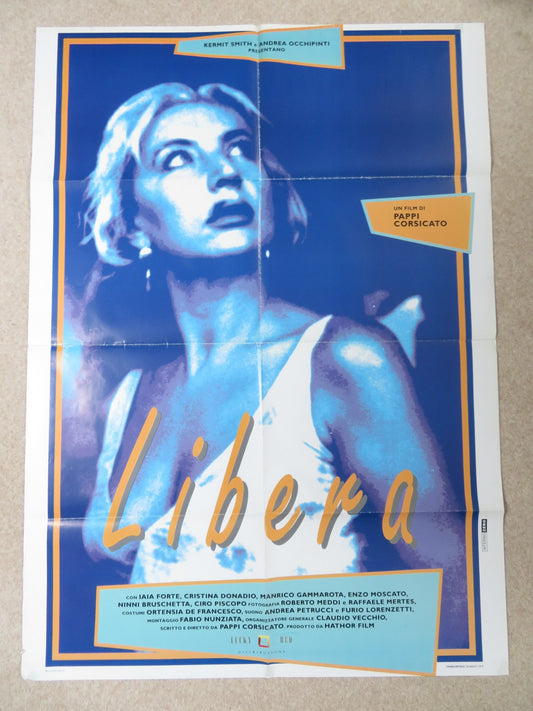 LIBERA ITALIAN 2 FOGLIO POSTER IAIA FORTE CRISTINA DONADIO 1993- b