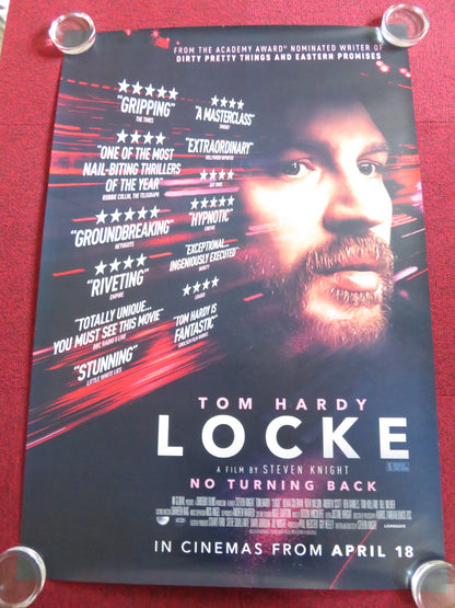 LOCKE US ONE SHEET ROLLED POSTER TOM HARDY OLIVIA COLMAN 2013