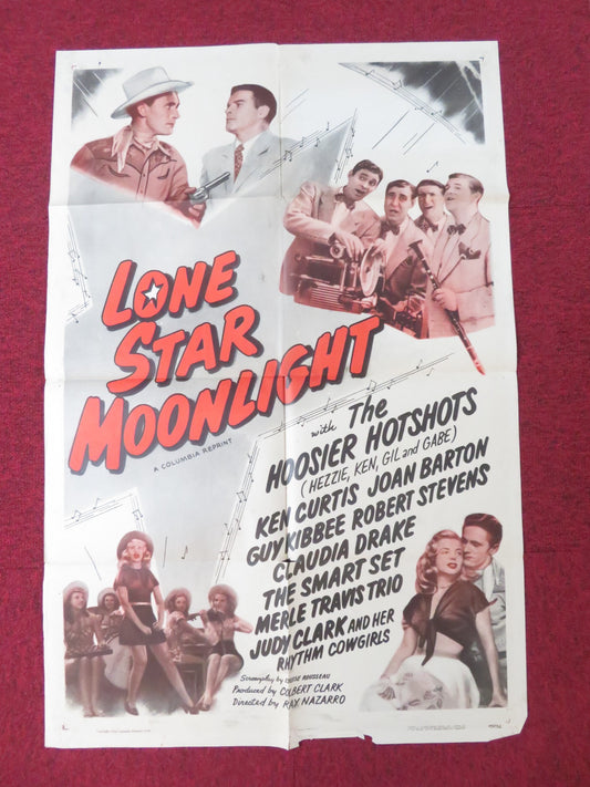 LONE STAR MOONLIGHT FOLDED US ONE SHEET POSTER KEN CURTIS JOAN BARTON R1953