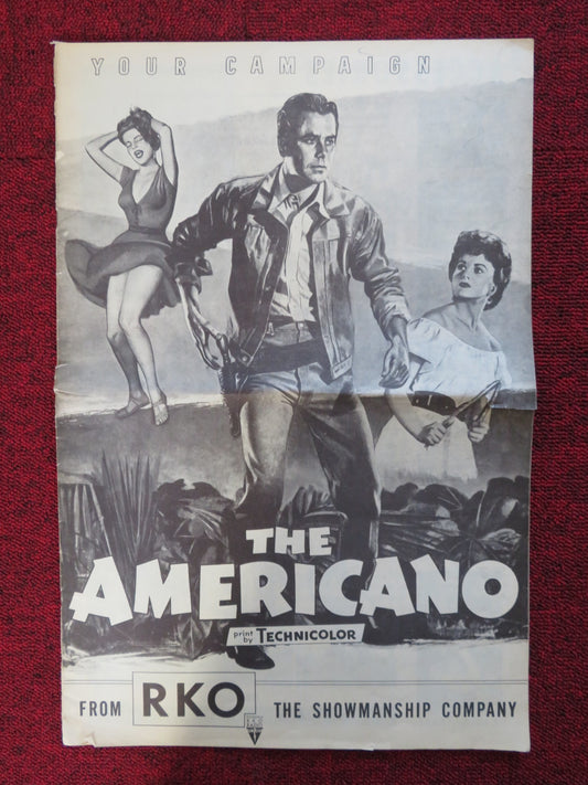 THE AMERICANO UNCUT RKO FOLDED PRESS BOOK GLENN FORD FRANK LOVEJOY 1955