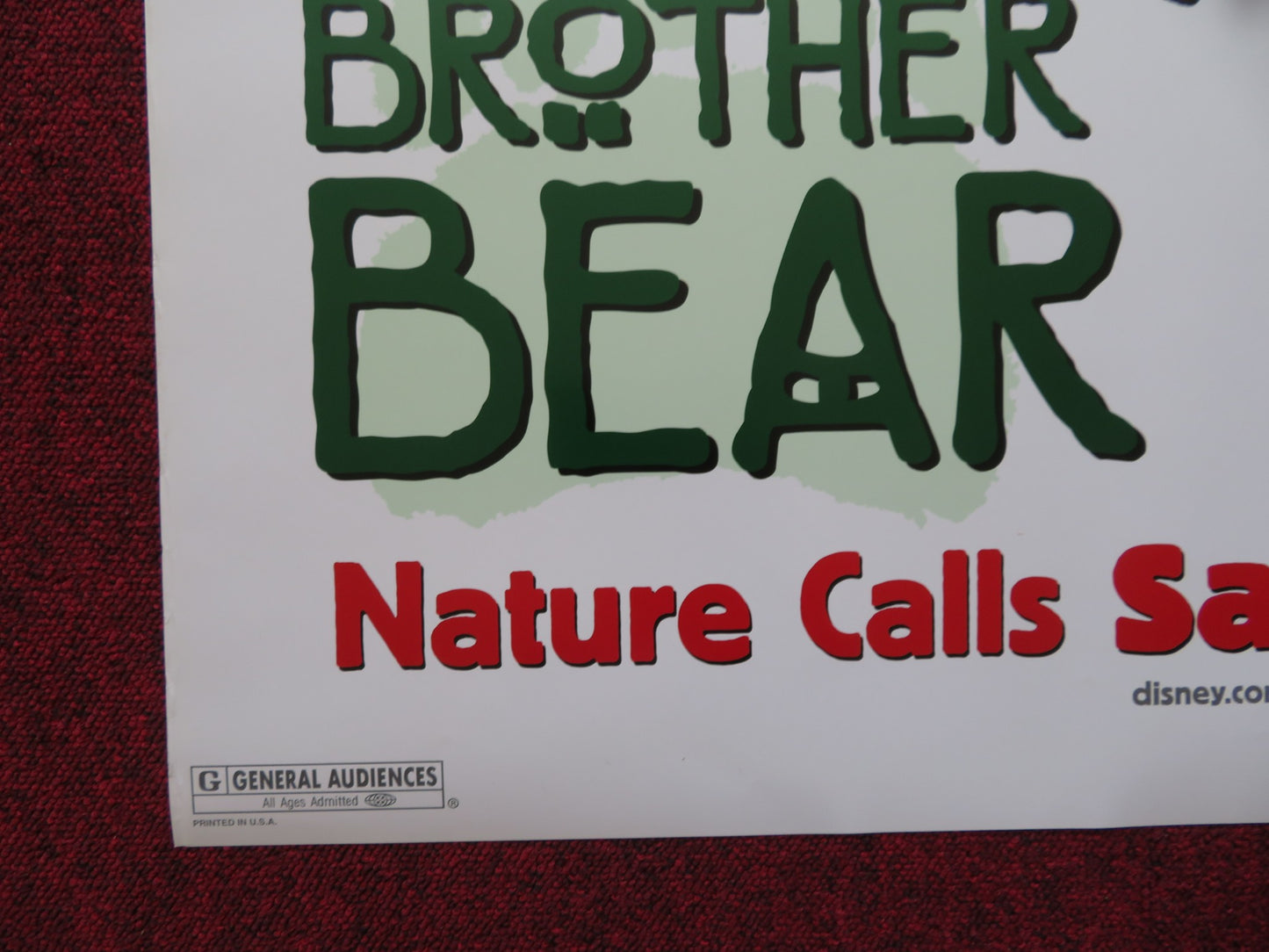 BROTHER BEAR - A US ONE SHEET ROLLED POSTER JOAQUIN PHOENIX JEREMY SUAREZ 2003