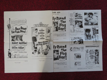 RALLY ROUND THE FLAG BOYS! UNCUT 20TH CENTURY FOX FOLDED PRESS BOOK NEWMAN 1958