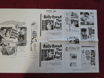 RALLY ROUND THE FLAG BOYS! UNCUT 20TH CENTURY FOX FOLDED PRESS BOOK NEWMAN 1958