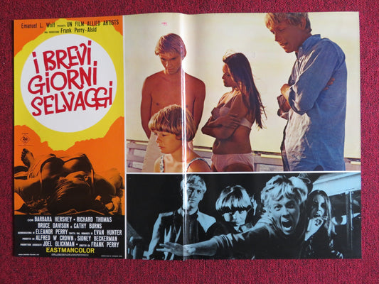 I BREVI GIORNI SELVAGGI / Last Summer - C ITALIAN FOTOBUSTA POSTER R THOMAS 1969