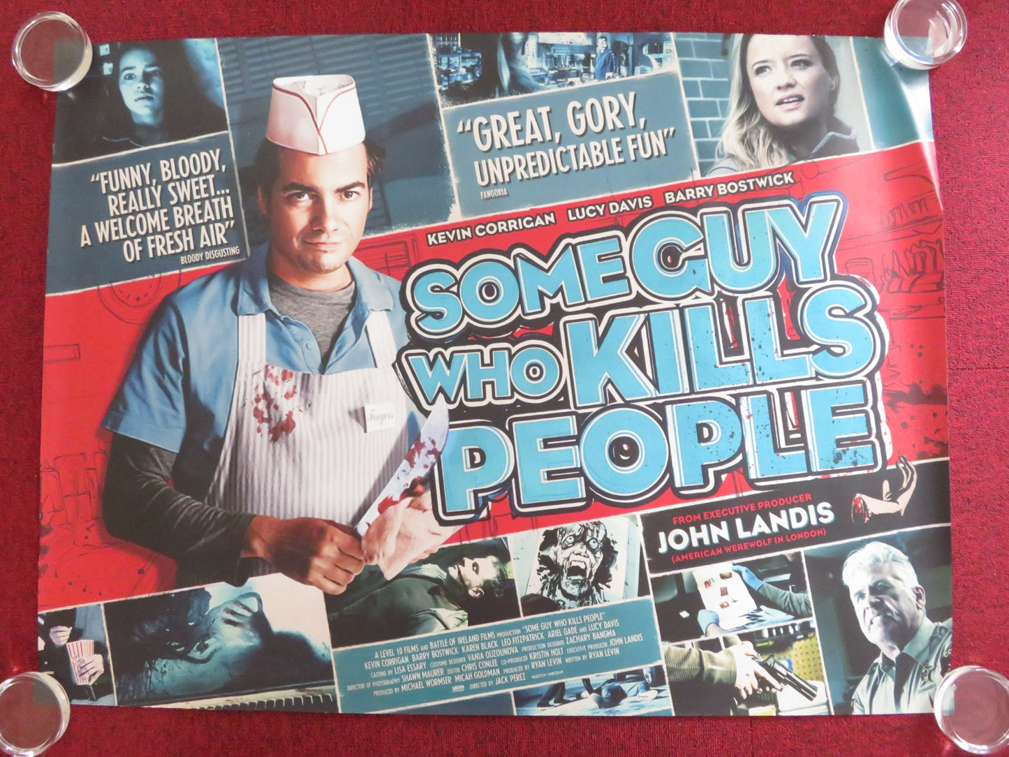 SOME GUY WHO KILLS PEOPLE QUAD (30"x 40") ROLLED POSTER KEVIN CORRIGAN 2011