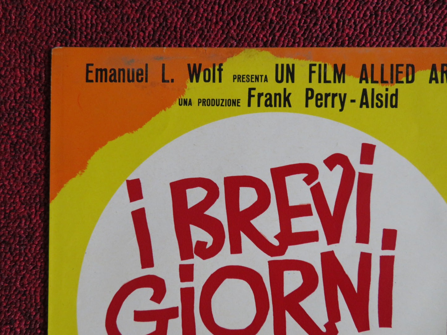 I BREVI GIORNI SELVAGGI / Last Summer - D ITALIAN FOTOBUSTA POSTER HERSHEY 1969