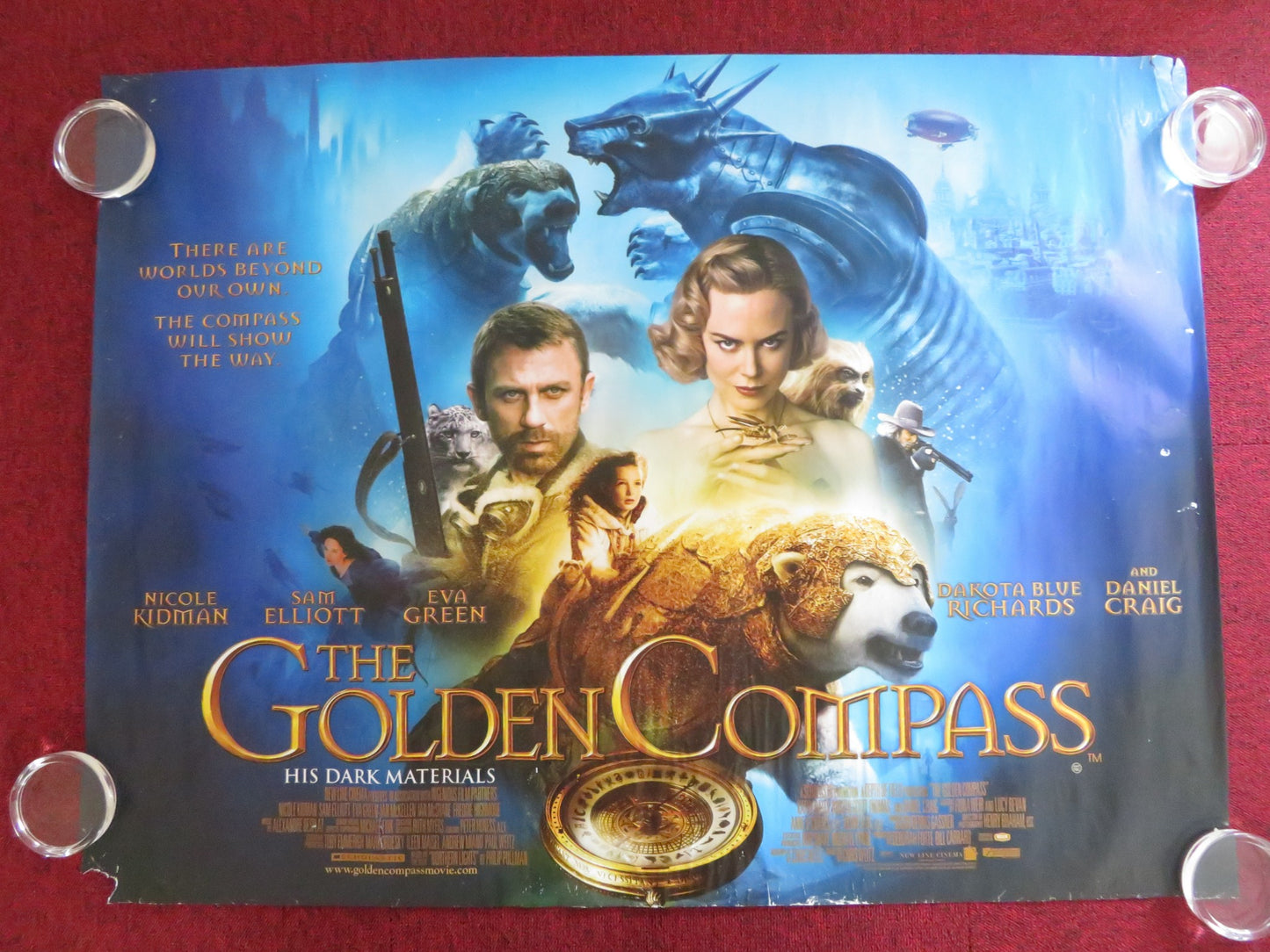 THE GOLDEN COMPASS QUAD (30"x 40") ROLLED POSTER NICOLE KIDMAN DANIEL CRAIG 2007