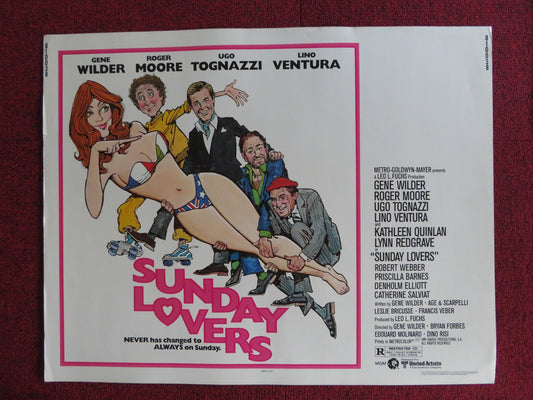 SUNDAY LOVERS US HALF SHEET (22"x 28") POSTER GENE WILDER ROGER MOORE 1981