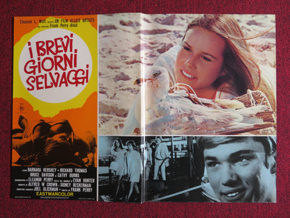 I BREVI GIORNI SELVAGGI / Last Summer - F ITALIAN FOTOBUSTA POSTER HERSHEY 1969