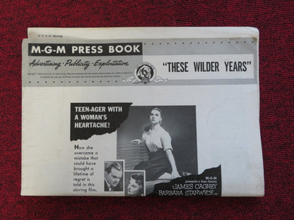 THESE WILDER YEARS UNCUT M.G.M FOLDED PRESS BOOK JAMES CAGNEY STANWYCK 1956