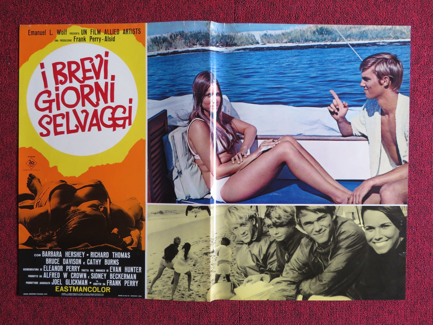 I BREVI GIORNI SELVAGGI / Last Summer - G ITALIAN FOTOBUSTA POSTER THOMAS 1969