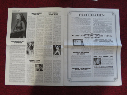 FUNNY LADY  UNCUT COLUMBIA PICTURES FOLDED PRESS BOOK STREISAND CAAN 1975