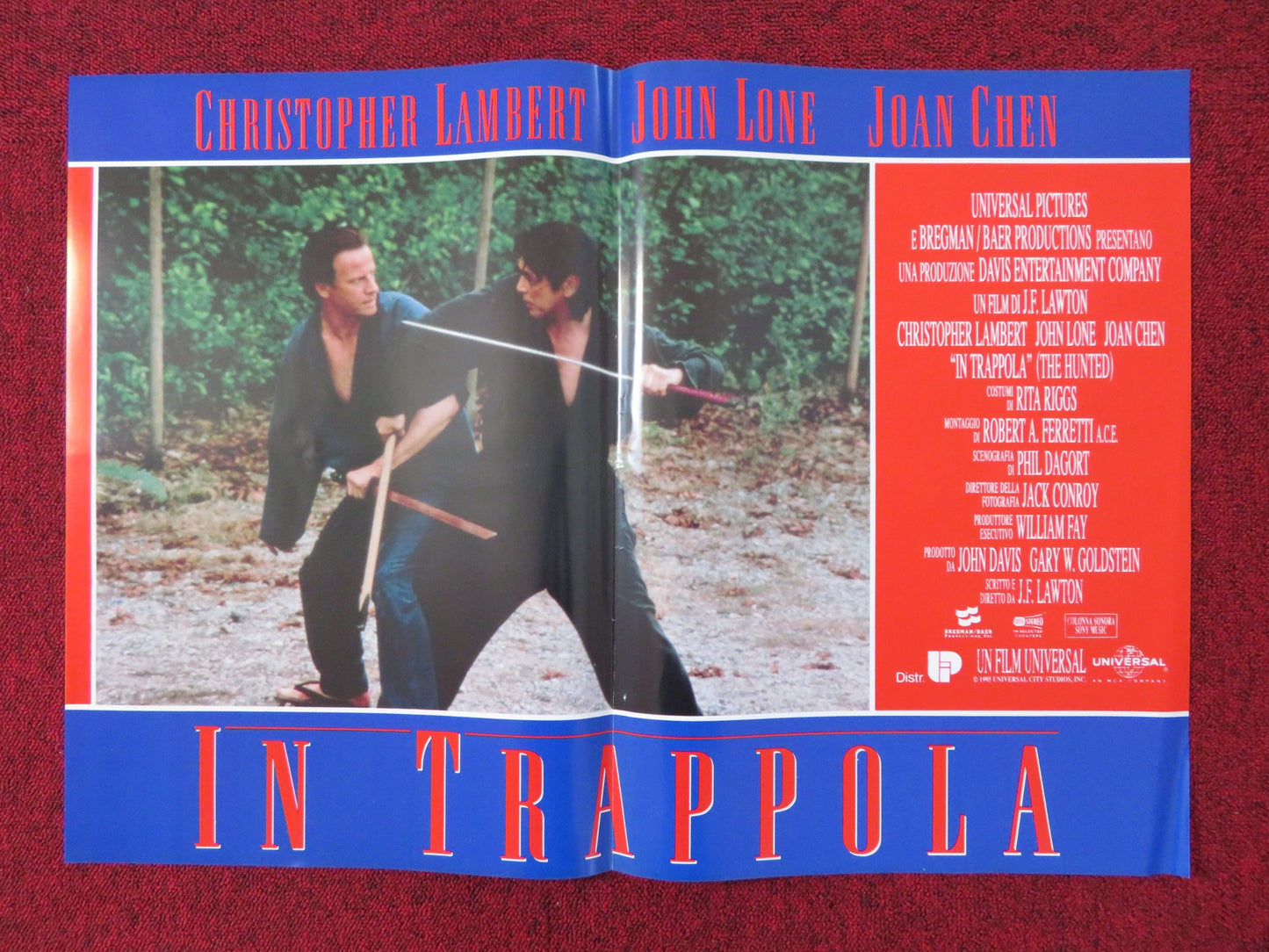 IN TRAPPOLA - B ITALIAN FOTOBUSTA POSTER CHRISTOPHER LAMBERT JOHN LONE 1995