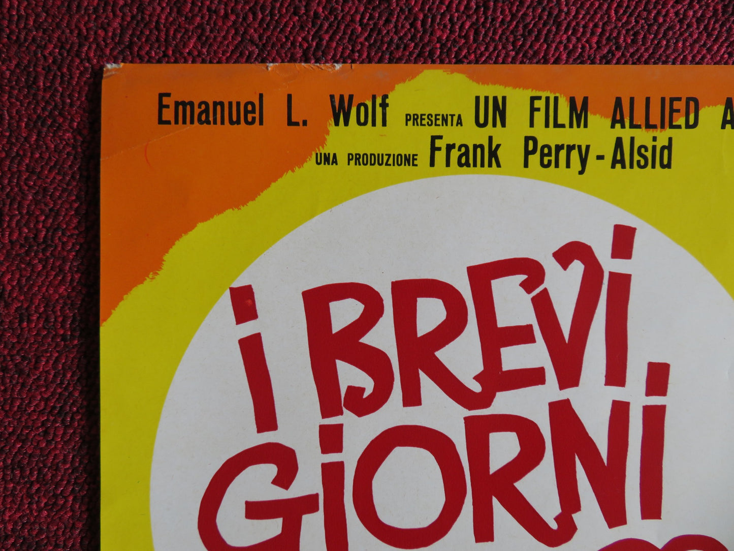 I BREVI GIORNI SELVAGGI / Last Summer - H ITALIAN FOTOBUSTA POSTER THOMAS 1969