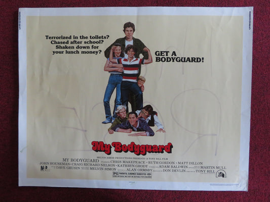 MY BODYGUARD US HALF SHEET (22"x 28") POSTER CHRIS MAKEPEACE MATT DILLON 1980