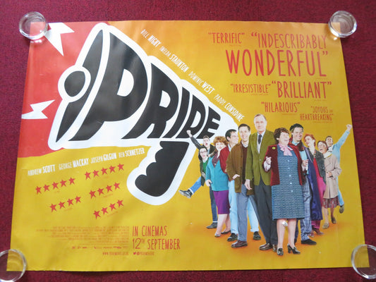 PRIDE UK QUAD (30"x 40") ROLLED POSTER DOMINIC WEST IMELDA STAUNTON 2014