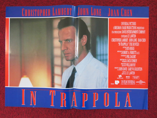 IN TRAPPOLA - D ITALIAN FOTOBUSTA POSTER CHRISTOPHER LAMBERT JOHN LONE 1995