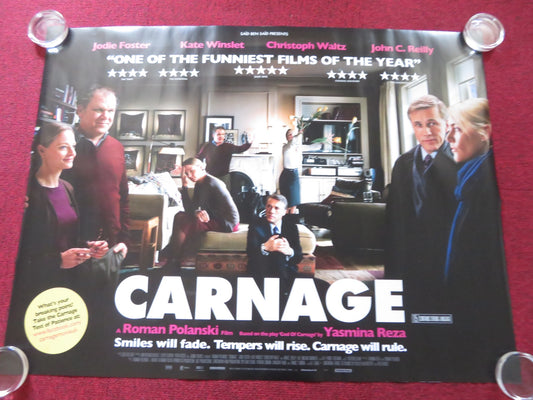 CARNAGE UK QUAD (30"x 40") ROLLED POSTER JODIE FOSTER KATE WINSLET 2011