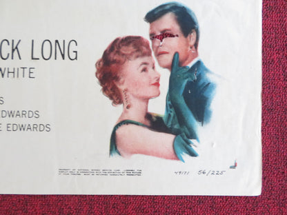 HE LAUGHED LAST FOLDED US ONE SHEET POSTER FRANKIE LAINE LUCY MARLOW 1956