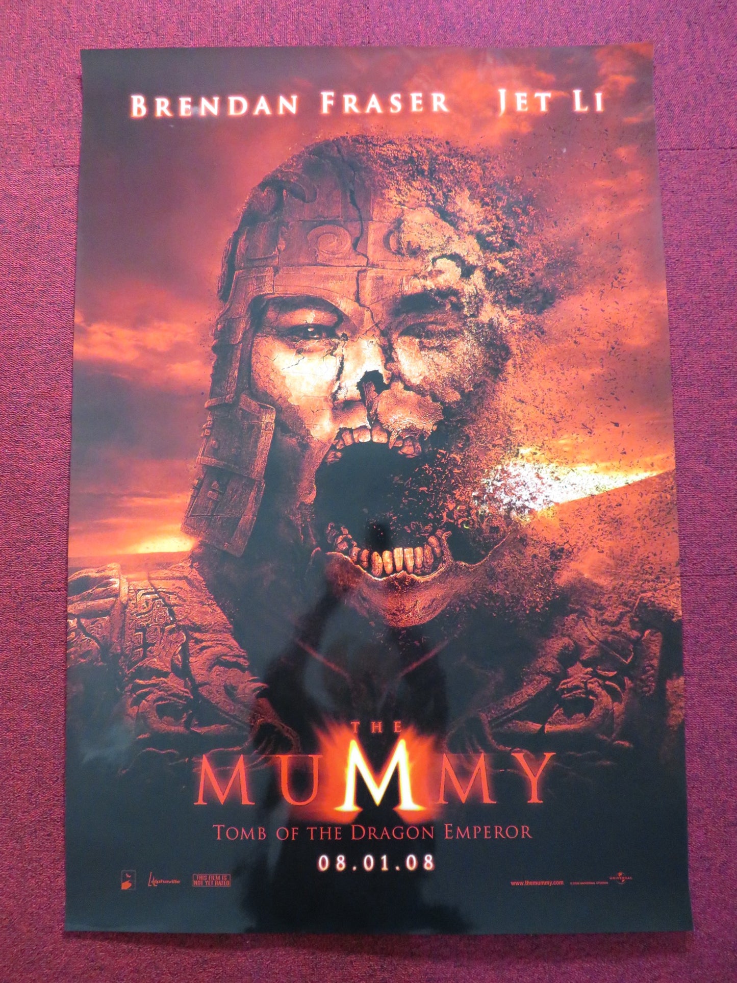 THE MUMMY TOMB OF THE DRAGON EMPEROR US ONE SHEET ROLLED POSTER B. FRASER 2008