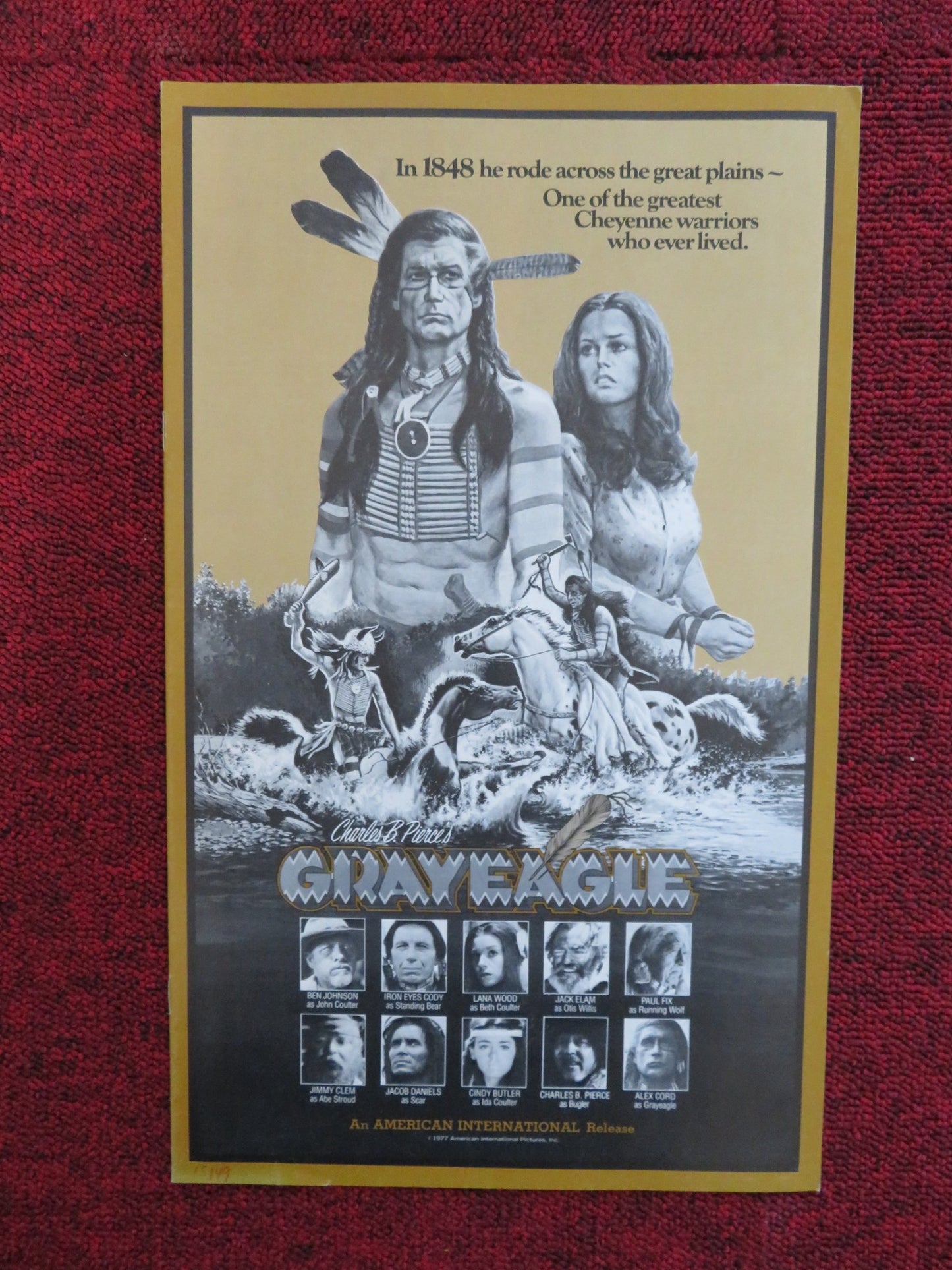 GRAYEAGLE UNCUT AMERICAN INTERNATIONAL PRESS BOOK BEN JOHNSON LANA WOOD 1977