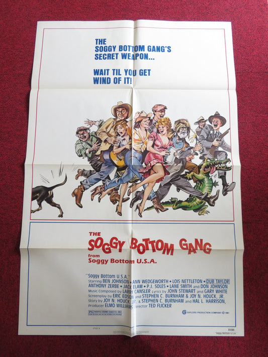 SOGGY BOTTOM U.S.A - STYLE B FOLDED US ONE SHEET POSTER BEN JOHNSON 1981