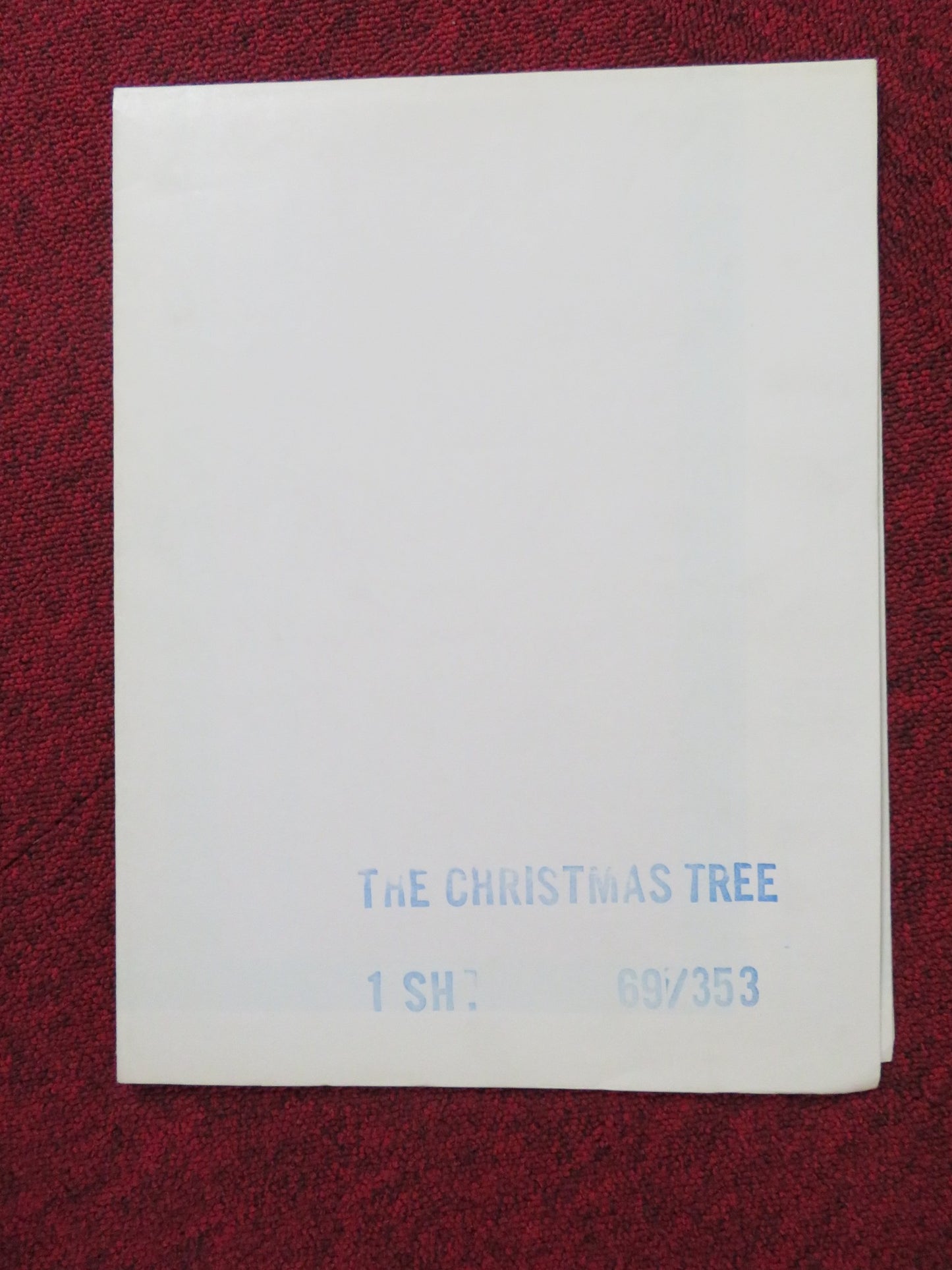 THE CHRISTMAS TREE FOLDED US ONE SHEET POSTER WILLIAM HOLDEN VIRNA LISI 1969