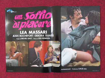 UN SOFFIO DI PIACERE - A ITALIAN FOTOBUSTA POSTER LEA MASSARI ROCHEFORT 1970