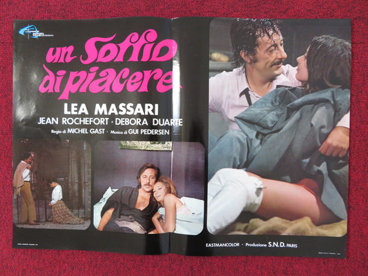 UN SOFFIO DI PIACERE - B ITALIAN FOTOBUSTA POSTER LEA MASSARI ROCHEFORT 1970