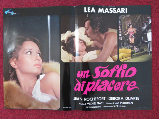 UN SOFFIO DI PIACERE - C ITALIAN FOTOBUSTA POSTER LEA MASSARI ROCHEFORT 1970