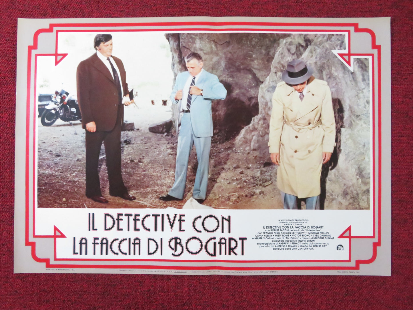 THE MAN WITH BOGART'S FACE - C ITALIAN FOTOBUSTA POSTER ROBERT SACCHI 1980