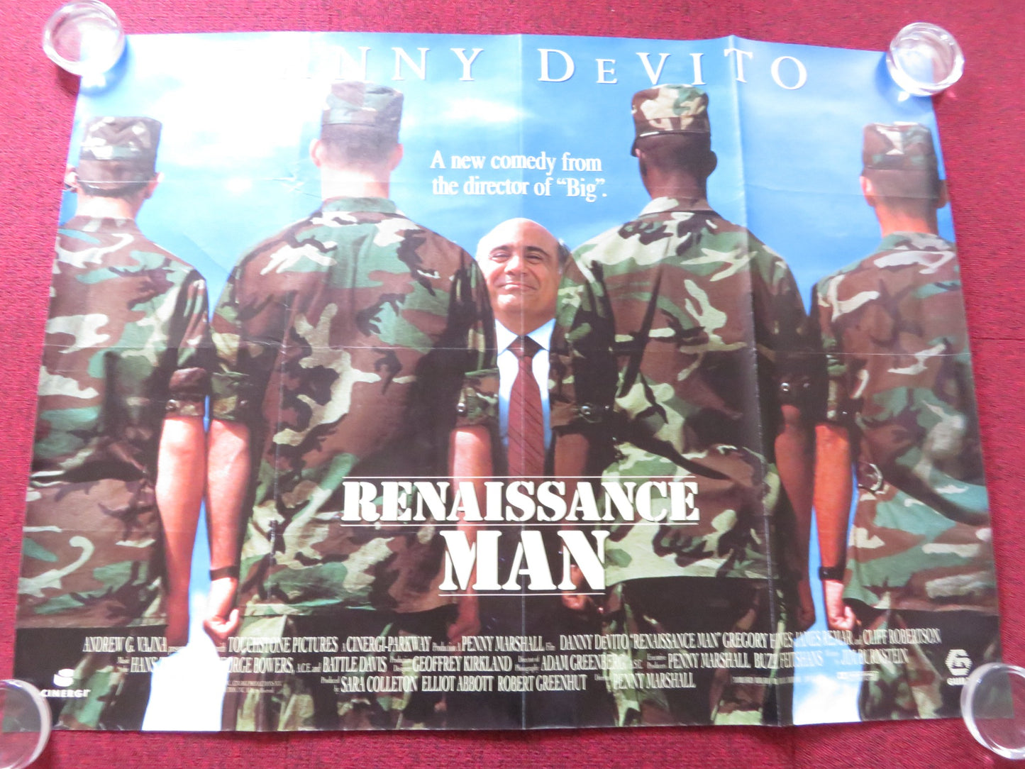 RENAISSANCE MAN UK QUAD (30"x 40") ROLLED POSTER DANNY DEVITO GREGORY HINES 1994