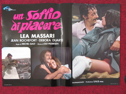 UN SOFFIO DI PIACERE - D ITALIAN FOTOBUSTA POSTER LEA MASSARI ROCHEFORT 1970