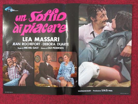 UN SOFFIO DI PIACERE - E ITALIAN FOTOBUSTA POSTER LEA MASSARI ROCHEFORT 1970