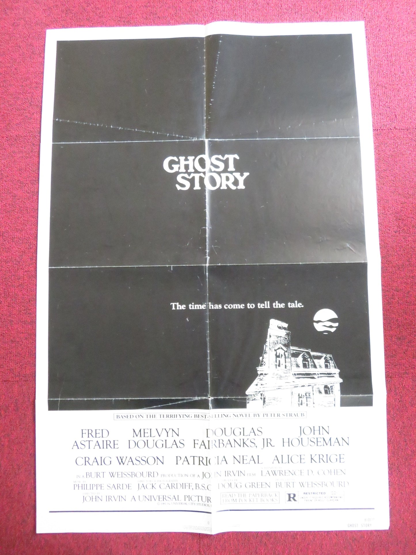 GHOST STORY FOLDED US ONE SHEET POSTER FRED ASTAIRE MELVYN DOUGLAS 1981