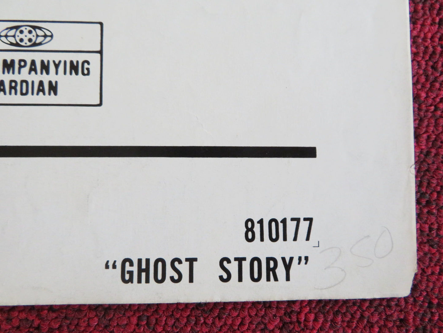 GHOST STORY FOLDED US ONE SHEET POSTER FRED ASTAIRE MELVYN DOUGLAS 1981